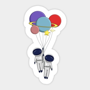 Balloon Astronaut Sticker